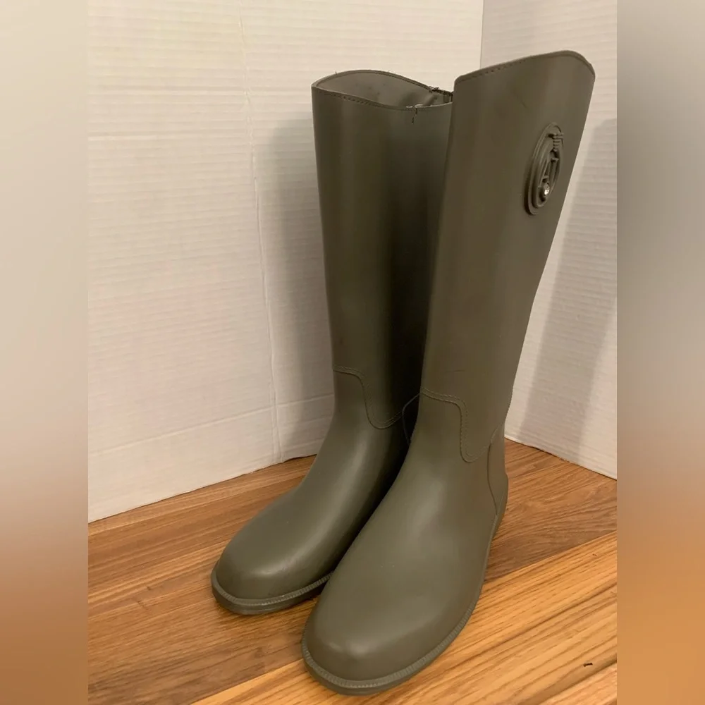 Armani Exchange Tall Rain Boots size 7